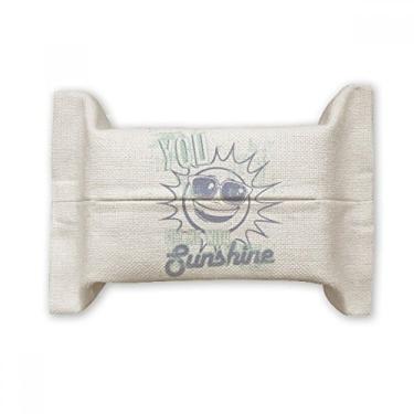 Imagem de Blue Sun Sunshine Glass Weather Capa de papel para lenços faciais Bolsa de linho de algodão