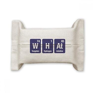 Imagem de What Chemical Element Science Suporte de capa de papel para lenços faciais, saco de linho de algodão