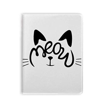 Imagem de Caderno de desenho de animal com citação Cat Mewing