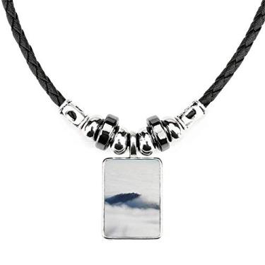 Imagem de DIYthinker Colar Clouds Fog Sky Mountain Nature Forest Jewelry Torque Leather Rope Pendant
