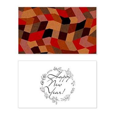 Imagem de Azulejo de polígono diamante padrões coloridos ano novo festival cartão felicitações Bless mensagem presente