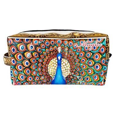 Imagem de Necessaire Tropical Feminina Pavão Azul, Magicc