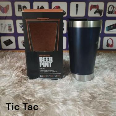 Imagem de Copo Térmico Cerveja 473 Ml Inox Tampa Abridor Gelado/Quente - Tic Tac