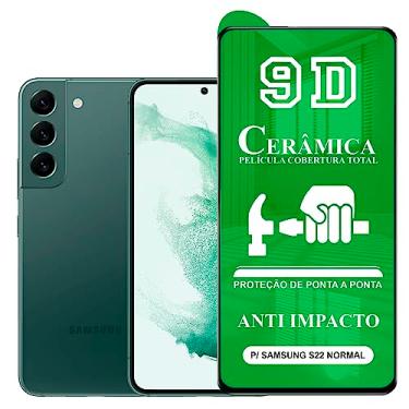 Imagem de Película Samsung Galaxy S22 Normal - 9D Cerâmica Protetora Resistente Anti Impacto Queda Choque Shock Flexível Nano Gel Compatível 3D 5D 100D