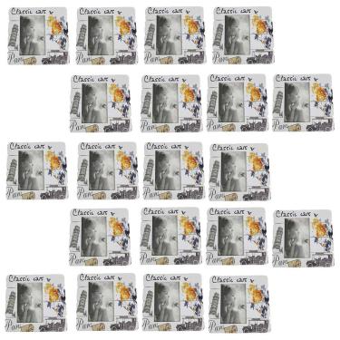 Imagem de Porta Retrato 10x15 Moldura Classica Paris Kit 20 Unidades Enfeite Vintade Fotografia Lembrança Viagem Mesa Estante Prateleira