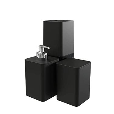 Imagem de Kit Banheiro, Dispenser, Porta Escova de Dentes e Porta Algodão, Smile, Stolf