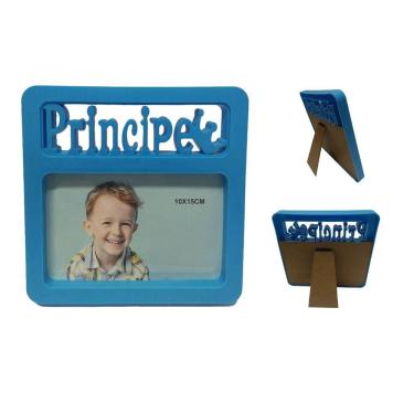 Imagem de Porta Retrato 10x15 Horizontal Princesa Príncipe Rosa Azul