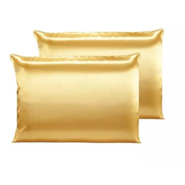 Imagem de 04 Fronhas De Cetim Anti Frizz (02 Pares) 70cm X 50cm