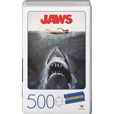 Imagem de Jaws Movie 500-Piece Puzzle in Plastic Retro Blockbuster VHS Video Case