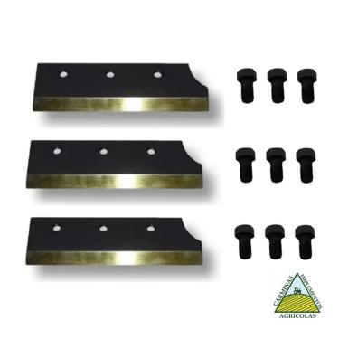 Imagem de Kit Jogo C/ 3 Facas + 9 Parafusos Ensiladeira Nogueira EN9/6400