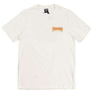 Imagem de Camiseta Santa Cruz X Thrasher Flame Dot Collab Off White