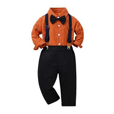 Imagem de Roupas de corrida para meninos camiseta tops calças infantis roupas de cavalheiro roupas para meninos gêmeos, Vermelho, 6-7 Anos