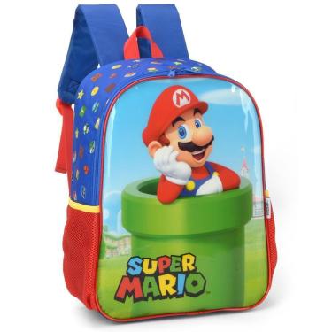 Imagem de Mochila de Costas Luxcel Up4You Super Mario Azul