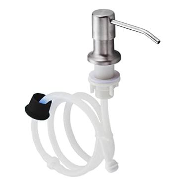 Imagem de Dispenser Dosador Mangueira Embutido Cuba Suporte Pia Galao Flexivel Cozinha Banheiro Tanque Embutir Sabao Detergente Liquido