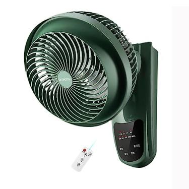 Imagem de Ventilador de parede doméstico circulação de ar elétrica para cozinha banheiro banheiro banheiro 90° oscilante 3 velocidades temporizador cooler sem perfuração, verde, 450 * 280 mm