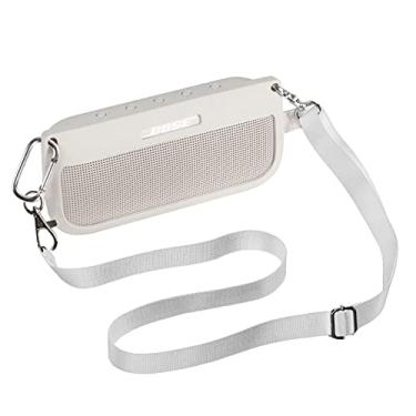 Imagem de Khanka Substituição de capa de silicone para alto-falante portátil Bose SoundLink Flex Bluetooth (branco)
