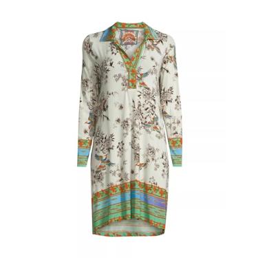 Imagem de Johnny Was Vestido feminino The Janie Favorite manga 3/4 polo swing, Multi, G