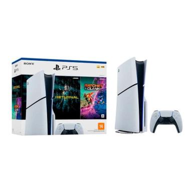 Imagem de Console PlayStation 5 Slim com 2 Jogos + Controle Sem Fio DualSense
