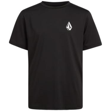 Imagem de Volcom Camisetas Rash Guard para meninos - UPF 50+ secagem rápida areia e proteção solar camisetas de natação - camiseta infantil (P-GG), Preto, 10-12