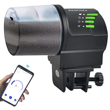 Imagem de DXOPHIEX Alimentador automático de peixes WiFi, dispensador automático de férias para aquário e tanque de tartaruga com anel de alimentação