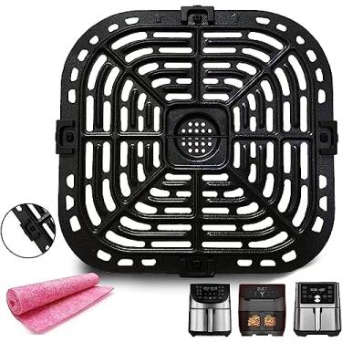 Imagem de Frigideira Air Fryer para fritadeiras instantâneas Vortex Plus 6 QT, bandeja de placa para fritadeira a ar atualizada com amortecedores de borracha para instants Vortex 5,7 QT, fritadeira a ar de 6