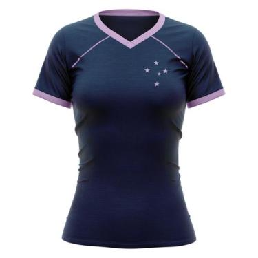 Imagem de Camiseta Braziline Verdant Cruzeiro Feminino - Marinho
