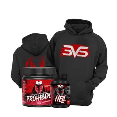 Imagem de Kit de Pré Treino Prohibido 360g |Moletom Exclusivo | Termogênico de 120 Cáps | 3VS Nutrition (M, Morango)
