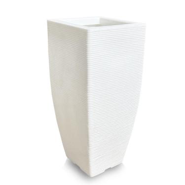 Imagem de Vaso De Planta Quadrado Alto Em Polietileno 90X40 Cm Branco