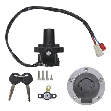 Imagem de Interruptor de ignição Tampa de tanque de combustível com conjunto de chaves adequado para Yamaha YZF R1 R6 FZ6 2001-2012 para Yamaha r6 interruptor de ignição Clef Contact Moto r1 2001, ignição de