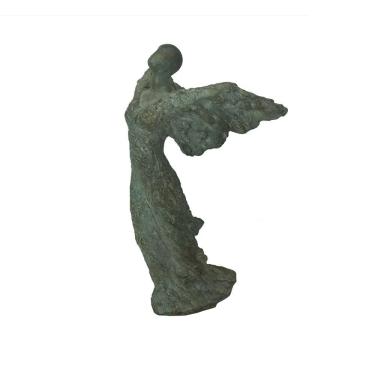 Imagem de Escultura Decorativa Anjo Rústico em Cimento Cinza 33,5cm WB3008 BTC