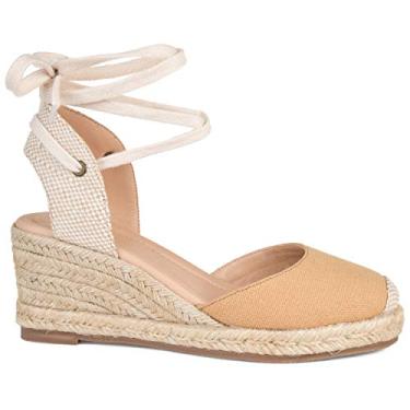 Imagem de Brinley Co Espadrille anabela feminino Comfort, Bronzeado, 12