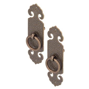 Imagem de Puxador de gaveta, alça antiga amplamente utilizada, design retrô resistente à corrosão para porta de armário de gaveta