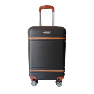 Imagem de Mala de Bordo 10Kg ABS Padrão ANAC Roda Dupla - QUALIS (Rosê) (Preto)