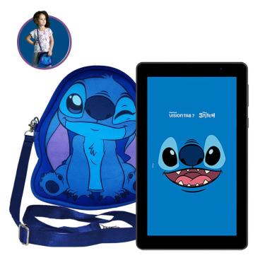 Imagem de Tablet Positivo Vision TAB 7 Stitch + Capa e Bolsa - Octa-Core 3GB RAM 64GB Android 14 Go Wi-Fi Tela 7” IPS – Preto