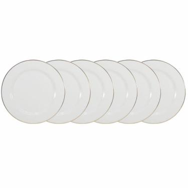 Imagem de Conjunto de Pratos Rasos 06 Peças Itamaraty Ouro Schmidt