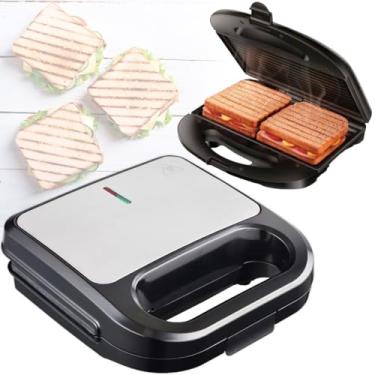 Imagem de Sanduicheira Eletrica Prensa Para Lanches Tostex Elétrico Misteira Tostequeira Torradeira Maquina De Fazer Misto Quente Sanduiche Tostadeira 110V