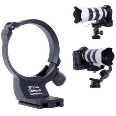 Imagem de iShoot Anel de suporte de tripé compatível com Sony FE 70-200 mm F/4 Macro G OSS II, suporte de lente inferior Arca-Swiss Fit placa de liberação rápida para cabeça e estabilizador de braçadeira Arca