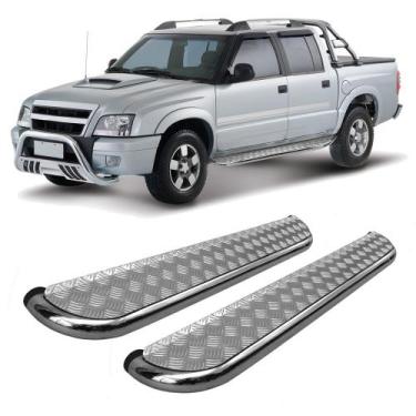 Imagem de Estribo S-10 Ate 2011 Cabine Dupla 2,5" Chapa Cromado - HOZZ