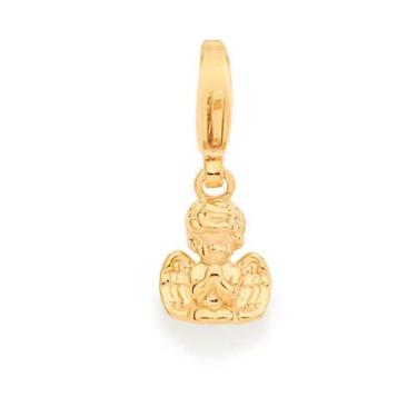 Imagem de Berloque banhado ouro 3x 24k 18k e 22k feminino rommanel anjo da guard