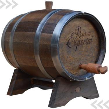 Imagem de Barril Carvalho 5 Litros Tonel Cachaça Envelhecido Premium - WOOD E-CO