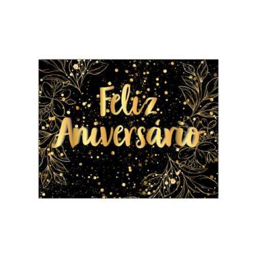 Imagem de Painel de Festa Horizontal 1,55 X 1,20 - Feliz Aniversário Efeito Bril