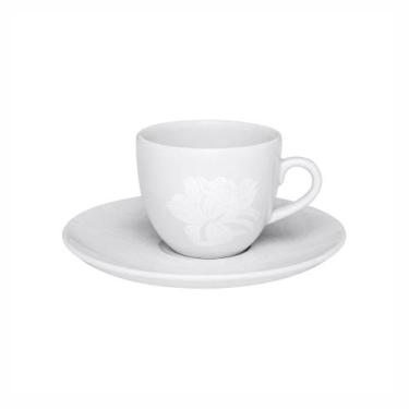 Imagem de Conjunto De Xícaras Para Chá Com Pires Em Porcelana Coup Com 12 Peças 