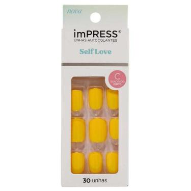 Imagem de Unhas Postiças Autocolantes imPress Self Love - Curta, Caution