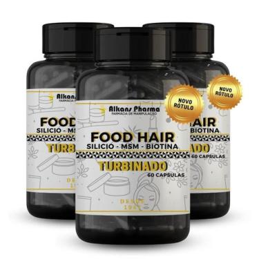 Imagem de Food Hair Turbinado: Cabelo, Pele, Unhas-60 Cps- 3 Unidades - Alkans