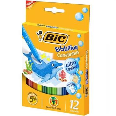 Imagem de Canetinha Hidrografica BIC ULTRA Lavavel com 12 Cores