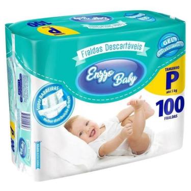 Imagem de Kit Com 3 Pacotes Enzzo Baby P Com 300 Fraldas Atacado Barato Revenda