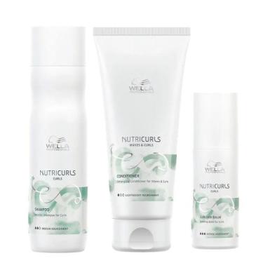Imagem de Wella Professionals NutriCurls Kit  Shampoo + Condicionador + Leave-In