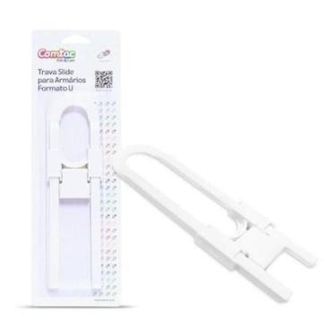 Imagem de Trava Gaveta Porta Armário Segurança Bebê Seguro Slide Clip - Kababy