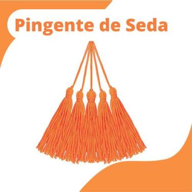 Imagem de Pingente De Seda Tassel - Franja - Laranja Neon - Com 50 Unidades - Ny