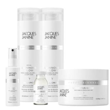 Imagem de Kit Jacques Janine Luminous Glow Shampoo Condicionador 240ml Máscara 2